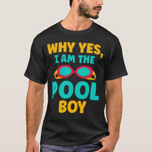 Funny Pool Boy Schwimmer Spaß schwimmen T-Shirt (Vorderseite)