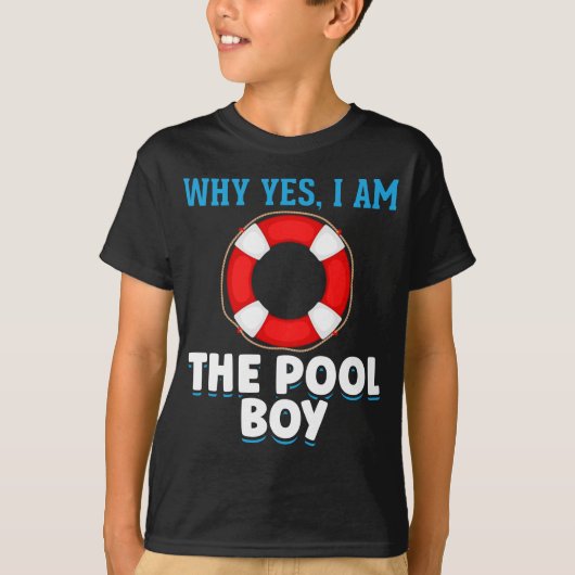 Funny Pool Boy Schwimmer Spaß T-Shirt (Vorderseite)