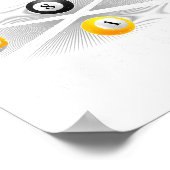 Funny Pool Design für Frauen Mädchen Billard Pool  Poster (Ecke)