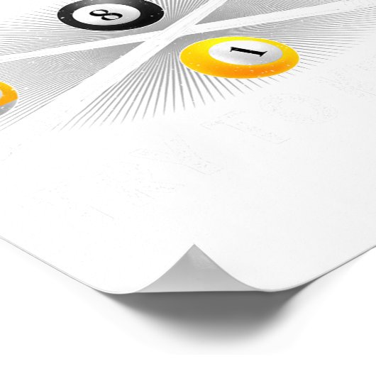 Funny Pool Design für Frauen Mädchen Billard Pool Poster (Ecke)