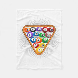 Funny Pool Design für Männer Frauen Billard Lover Fleecedecke