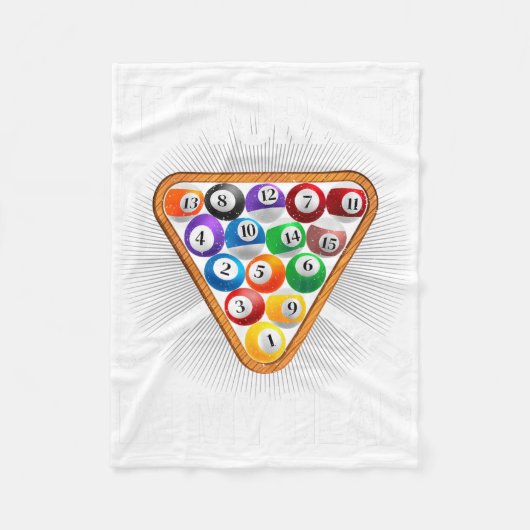 Funny Pool Design für Männer Frauen Billard Lover Fleecedecke (Vorderseite)