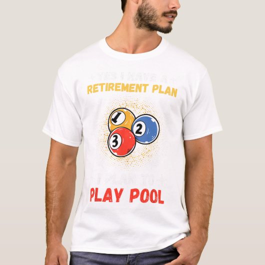 Funny Pool Design für Männer Frauen Billard Lover T-Shirt (Vorderseite)