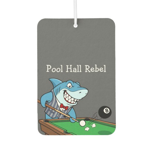 Funny Pool Hall Rebel Billiards Theme Men's Car Autolufterfrischer (Vorderseite)