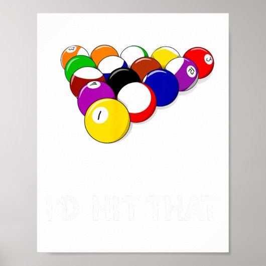 Funny Pool-Id trifft, dass Billiards Spieler Gesch Poster (Vorne)