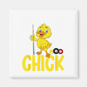 Funny Pool Kick 8 Ball Frauen Niedlich Billard Lad Magnet
