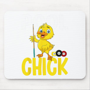 Funny Pool Kick 8 Ball Frauen Niedlich Billard Lad Mousepad