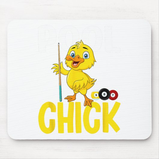 Funny Pool Kick 8 Ball Frauen Niedlich Billard Lad Mousepad (Vorne)