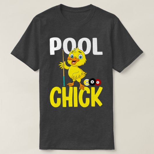 Funny Pool Kick 8 Ball Frauen Niedlich Billard Lad T-Shirt (Design vorne)
