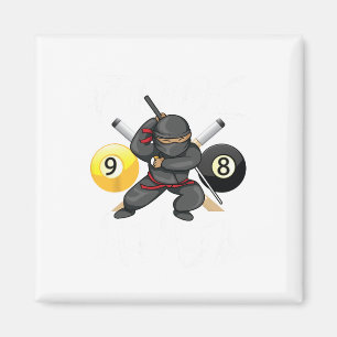 Funny Pool Ninja Niedliche Pocket Billiards Boys G Magnet