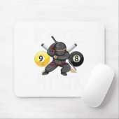 Funny Pool Ninja Niedliche Pocket Billiards Boys G Mousepad (Mit Mouse)