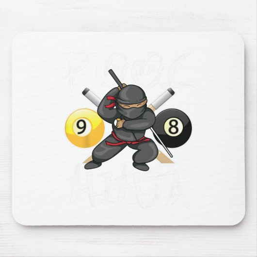 Funny Pool Ninja Niedliche Pocket Billiards Boys G Mousepad (Vorne)