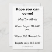 Funny Pool Party Einladung (Rückseite)