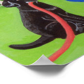 Funny Pool Party Labradors Artwork Poster (Ecke)