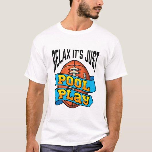 Funny Pool Play Turnier Flag Touch Fußball T-Shirt (Vorderseite)