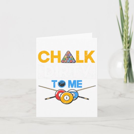 Funny Pool Player 8-Ball Billard Lover Chalk Dirty Karte (Vorderseite)