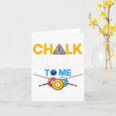 Funny Pool Player 8-Ball Billard Lover Chalk Dirty Karte (Gelbe Blume)