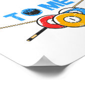 Funny Pool Player 8-Ball Billard Lover Chalk Dirty Poster (Ecke)
