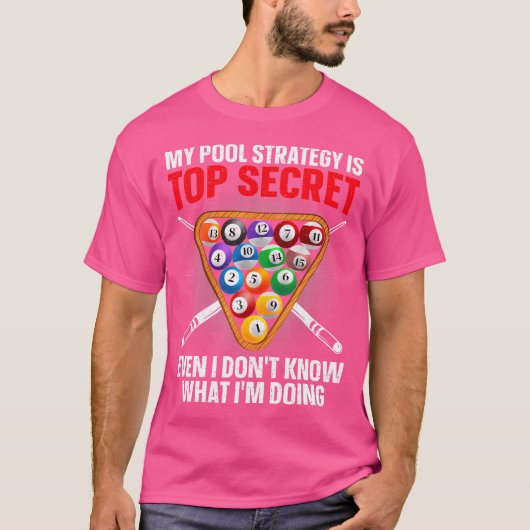 Funny Pool Player 8 Ball Billiard Lover T-Shirt (Vorderseite)