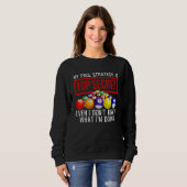 Funny Pool Player Billard für Damen Spielplan Sweatshirt (Vorne ganz)