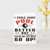 Funny Pool Player Billard Shirt konnte ich schieße Karte (Gelbe Blume)