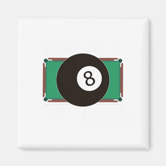 Funny Pool Player Billiard Geschenkrampe Em Up Magnet (Vorne)
