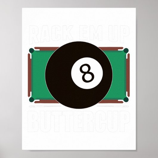 Funny Pool Player Billiard Geschenkrampe Em Up Poster (Vorne)