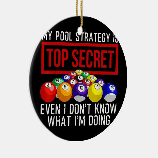 Funny Pool Player Billiards Geschenk für Männer Fr Keramik Ornament (Rechts)