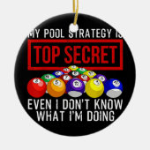 Funny Pool Player Billiards Geschenk für Männer Fr Keramik Ornament (Vorne)