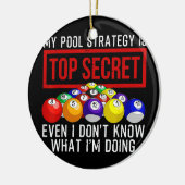Funny Pool Player Billiards Geschenk für Männer Fr Keramik Ornament (Links)