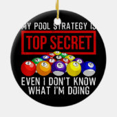 Funny Pool Player Billiards Geschenk für Männer Fr Keramik Ornament (Hinten)