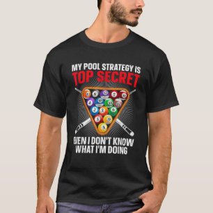 Funny Pool Player Design Damen 8 Ball Bill T-Shirt
