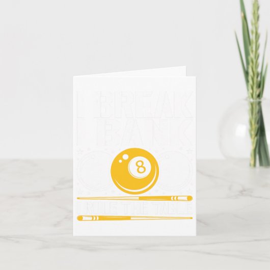 Funny Pool Player Design - für Billard-Lüfter und Karte (Vorderseite)