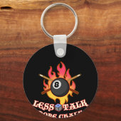 Funny Pool Player Geschenk Billiard Balls Weniger Schlüsselanhänger (Vorderseite)