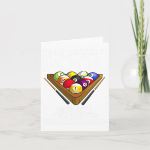 Funny Pool Player Geschenk für Männer Cool an Bi. Karte
