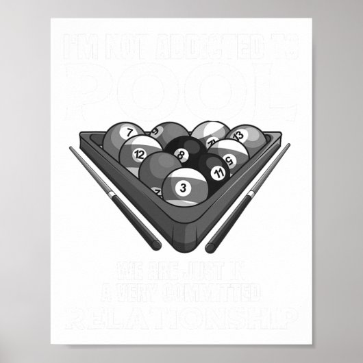 Funny Pool Player Geschenk für Männer Cool an Bi. Poster (Vorne)
