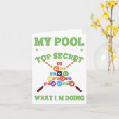 Funny Pool Player Meine Pool-Technik ist Top gehei Karte (Gelbe Blume)
