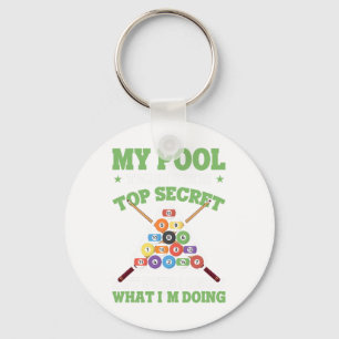 Funny Pool Player Meine Pool-Technik ist Top gehei Schlüsselanhänger