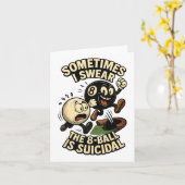 Funny Pool Player Vater Joke Giebelpreis Suizidale Karte (Gelbe Blume)