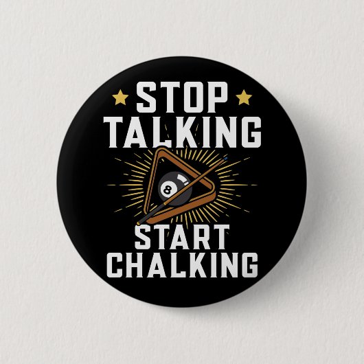 Funny Pool Player Zitat Billard Sport Button (Vorderseite)