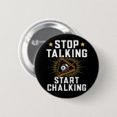 Funny Pool Player Zitat Billard Sport Button (Vorne & Hinten)