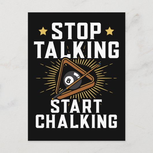 Funny Pool Player Zitat Billard Sport Postkarte (Vorderseite)