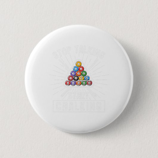 Funny Pool Player Zitat Billiard Stopp Sprechen St Button (Vorderseite)