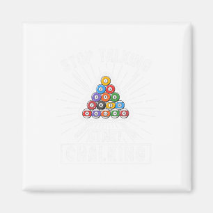 Funny Pool Player Zitat Billiard Stopp Sprechen St Magnet