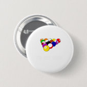 Funny Pool Quote Id trifft, dass Billiards Player Button (Vorne & Hinten)