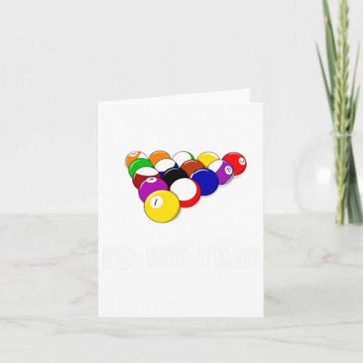 Funny Pool Quote Id trifft, dass Billiards Player Karte (Vorderseite)