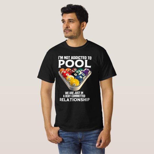 Funny Pool Rack Billiards angenommen T-Shirt (Vorne ganz)