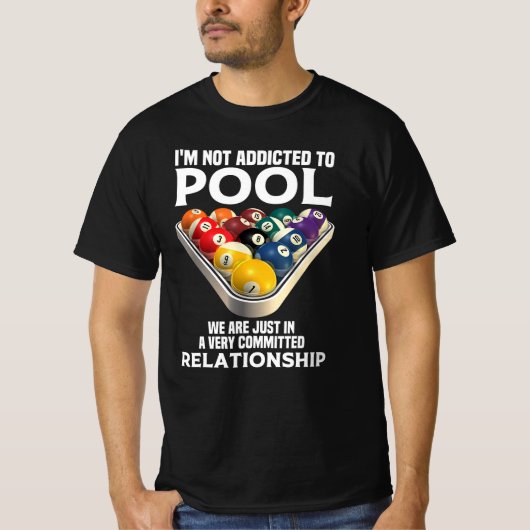 Funny Pool Rack Billiards angenommen T-Shirt (Vorderseite)