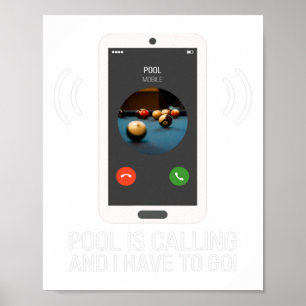 Funny Pool ruft nach Pool Player - Billard Poster