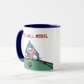 Funny Pool Shark Pool Hall Rebel Coffee Mugs Tasse (Vorderseite Links)